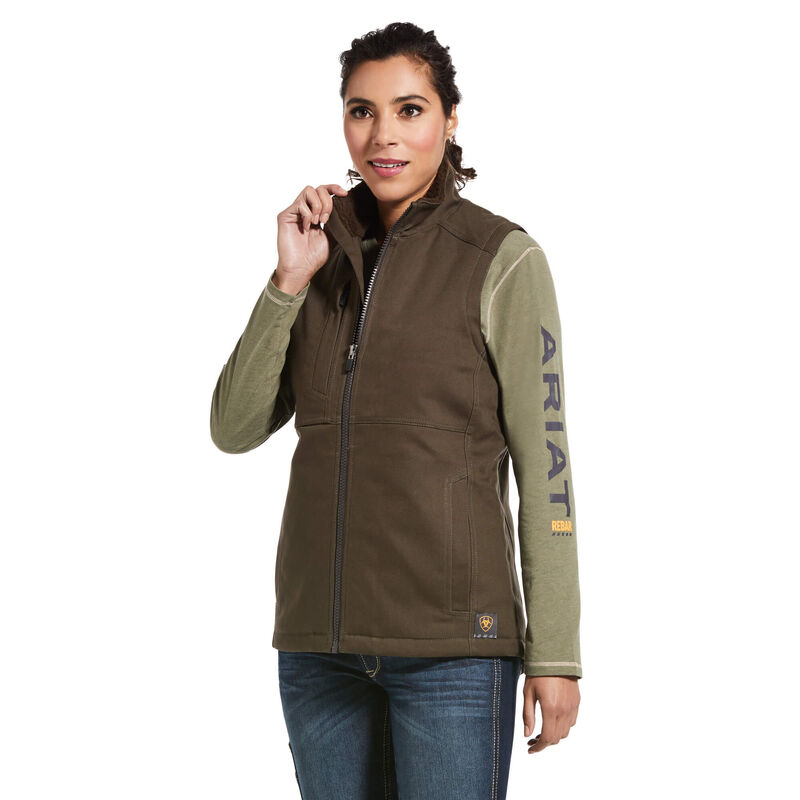 Chalecos Ariat Rebar Duracanvas Insulated Verde Oscuro Mujer - Chile 043-XGOWYD